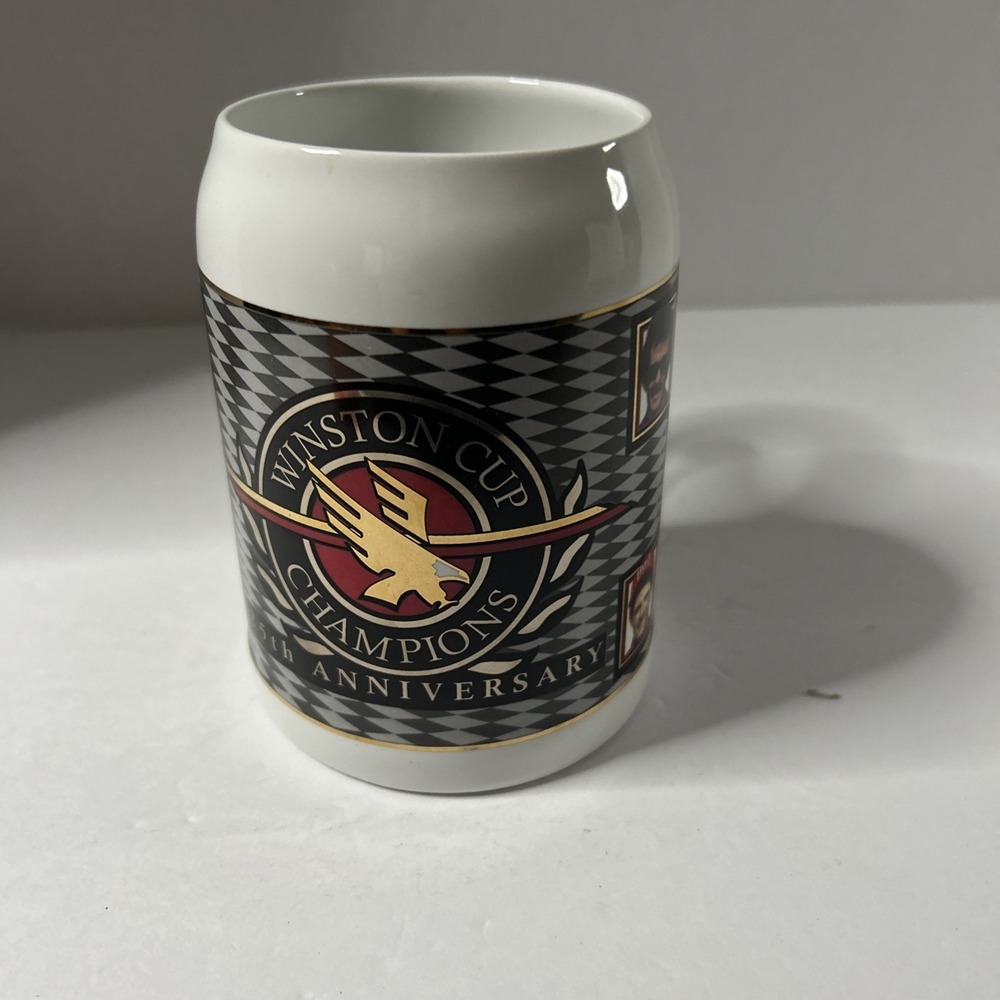 Vintage NASCAR Winston Cup Champions 25th Anniversary Collectors Stein Mug